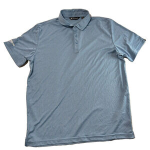 Travis Mathew Polo Shirt Mens L Blue Short Sleeve